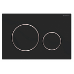 GEBERIT Sigma 20 Matte Black Round Button Flush Plate